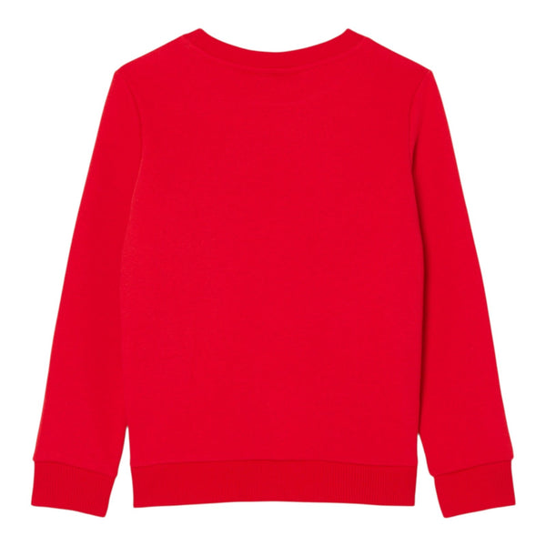 Felpe senza cappuccio Ragazzo Lacoste - Lcn Pique Applique Fleece Crew - Rosso