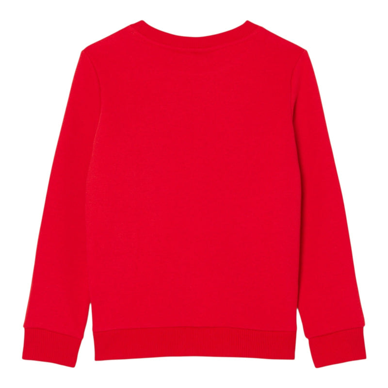 Felpe senza cappuccio Ragazzo Lacoste - Lcn Pique Applique Fleece Crew - Rosso