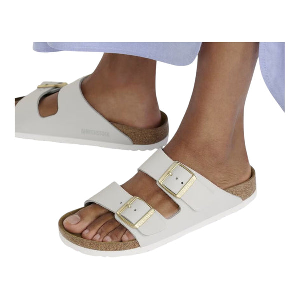 Sandali Donna Birkenstock - Arizona antique white, Nubuck Leather - Bianco