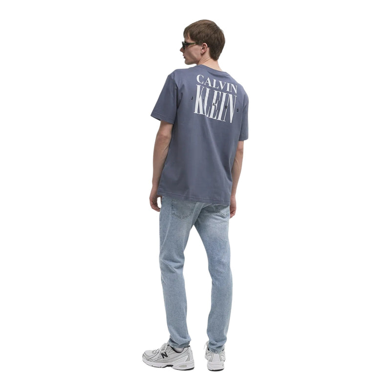 T-shirt Uomo Calvin Klein - Serif Font Graphic Tee - Indaco