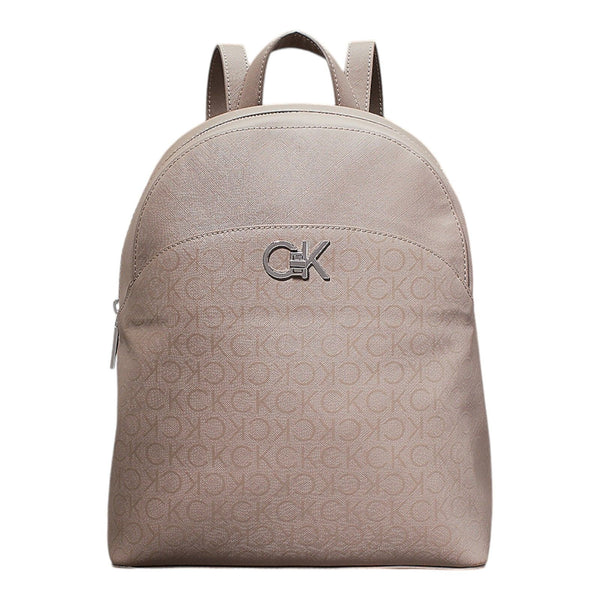 Borse a zainetto Donna Calvin Klein - Re-Lock Dome Backpack_Mono - Fango