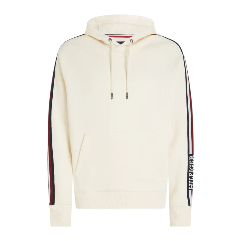 Felpe con cappuccio Uomo Tommy Hilfiger - Global Stripe Hoody - Bianco