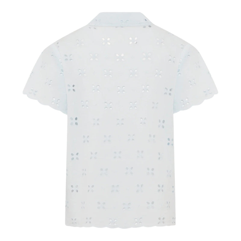Camicie Bambina Mc2 Saint Barth - Terry Bowliing Shirt - Bianco