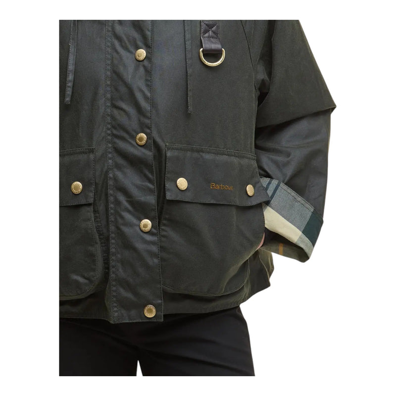 Giubbini Donna Barbour - Reighton Wax - Verde