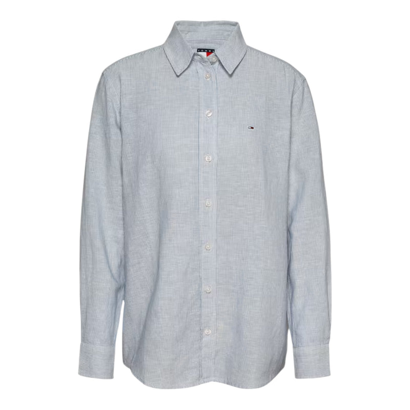 Camicie Donna Tommy Hilfiger - Tjw Rlx Linen Shirt - Blu