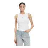 Canotte e top Donna Calvin Klein - A - Wvn Lbl 2X2 Cttn - Nero