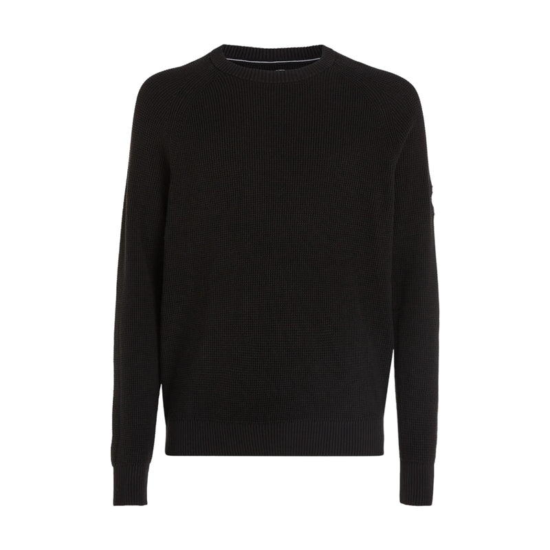 Maglie Uomo Calvin Klein - Badge Easy Sweater - Nero