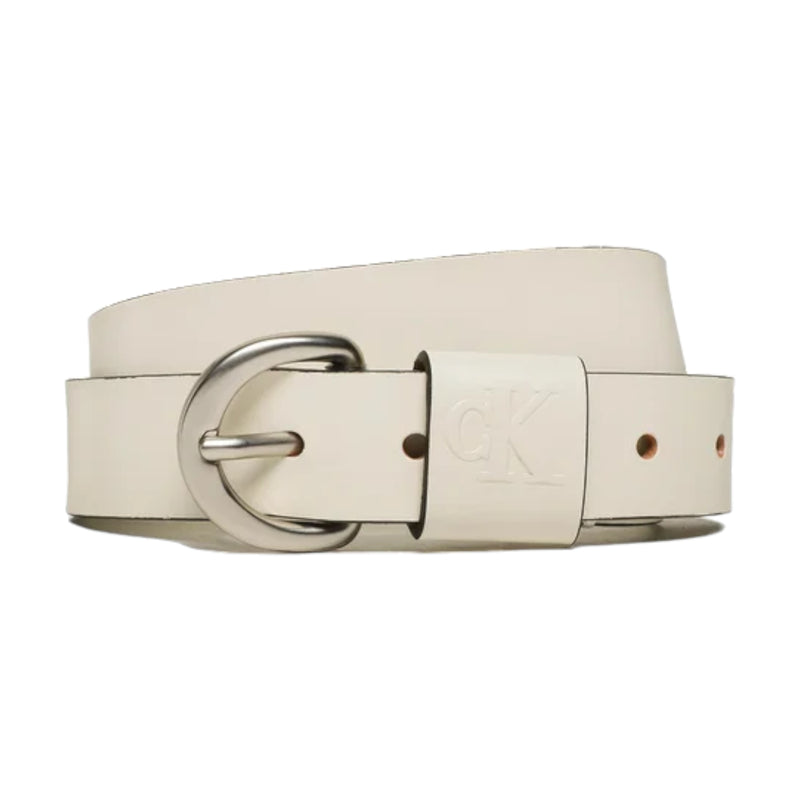 Cinture Donna Calvin Klein - Classic Double Loop Belt - Avorio