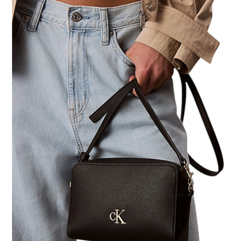 Borse a tracolla Donna Calvin Klein - Minimal Monogram Ew - Nero