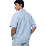 Camicie casual Uomo Dickies - Venedocia Stripe Shirt Ss Endless Sky - Celeste