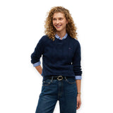 Maglioni Donna Tommy Hilfiger - Soft Wool Cable C-Nk Ls Swt - Blu