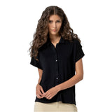 Camicie Donna Surkana - Camicia a maniche corte - Nero