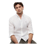 Camicie casual Uomo Tommy Hilfiger - Pigment Dyed Li Solid Rf Shirt - Bianco