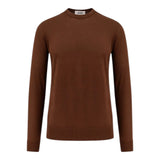 Maglie Uomo Alpha Studio - Girocollo M/L Cotone Crepe Urban Fit - Marrone