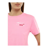 T-shirt Donna Mc2 Saint Barth - Emilie Cotton Crew Neck T-Shirt - Rosa