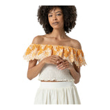 Canotte e top Donna Surkana - Top bardot svasato - Beige