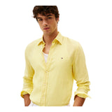 Camicie casual Uomo Tommy Hilfiger - Pigment Dyed Li Solid Rf Shirt - Giallo