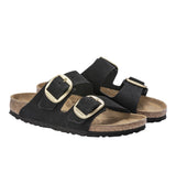 Sandali Donna Birkenstock - Arizona Big Buckle Nubuck Leather - Nero