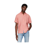 Camicie casual Uomo Tommy Hilfiger - Pigment Dyed Linen Rf Shirt S/S - Salmone