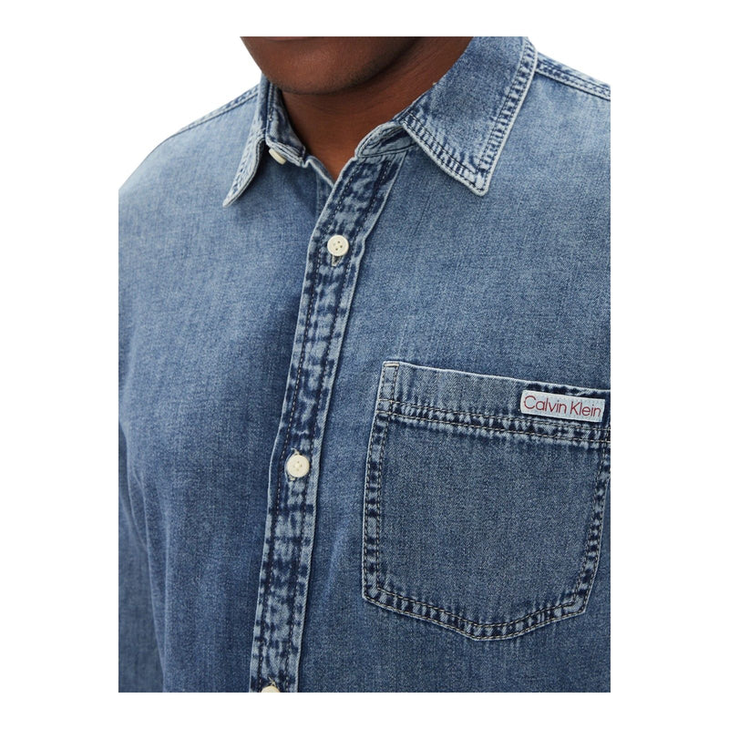 Camicie casual Uomo Calvin Klein - Casual Classic Shirt - Indaco