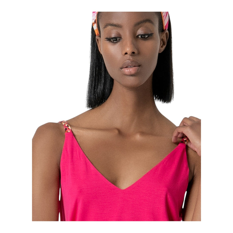 Canotte e top Donna Surkana - Top con bretelle e dettaglio - Fucsia