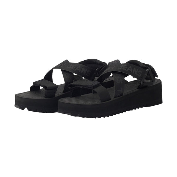 Sandali Donna Tommy Hilfiger - Flatform Eva Thj Sandal - Nero