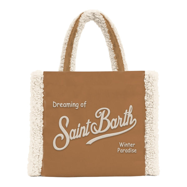 Borse a tracolla Donna Mc2 Saint Barth - Colette Shearling Hand Bag With Strap - Cammello