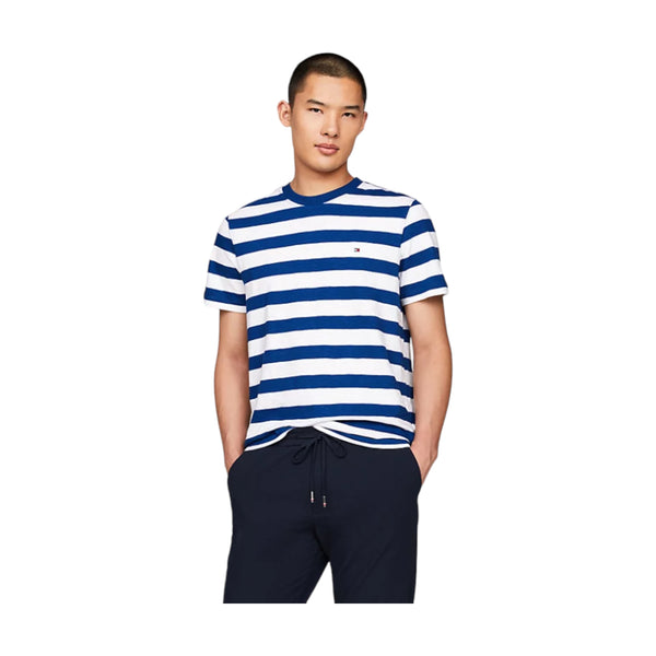 T-shirt Uomo Tommy Hilfiger - Slub Cotton Stripe Tee - Blu