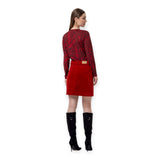 Gonne casual Donna Surkana - Minigonna tasche a toppa - Rosso