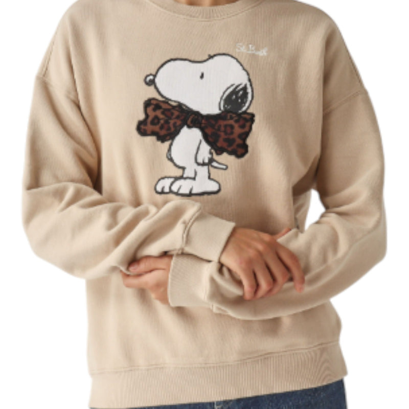 Felpe senza cappuccio Donna Mc2 Saint Barth - Woman Roundneck Sweatshirt - Beige
