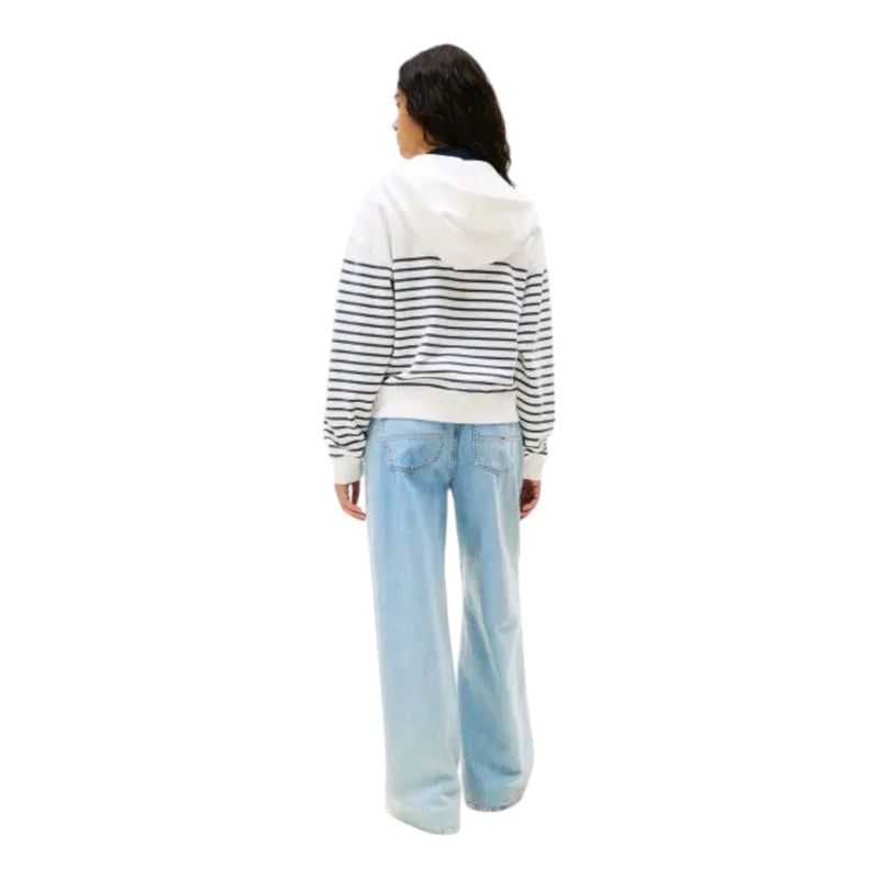 Felpe con cappuccio Donna Tommy Hilfiger - Tjw Bxy Script Logo Zip Thru - Bianco