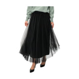 Gonne casual Donna Twinset - Gonna Lunga Ampia In Tulle - Nero