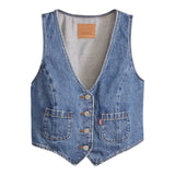 Gilet Donna Levi's - Tailored Vest Denim Big - Denim