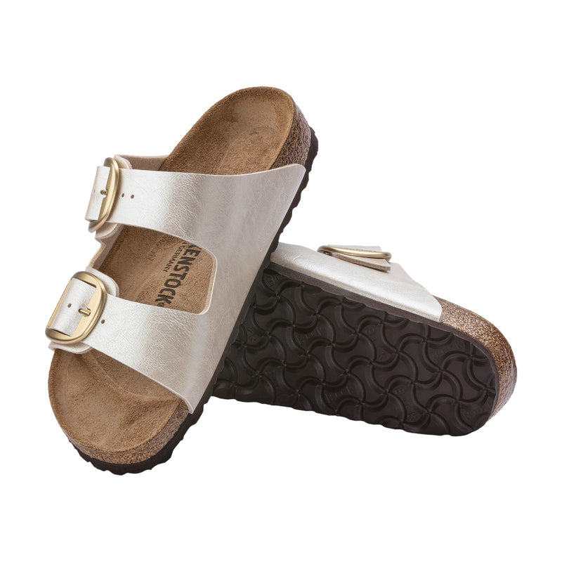 Sandali Donna Birkenstock - Arizona Big Buckle gracef. pearl white, Birko Flor - Avorio