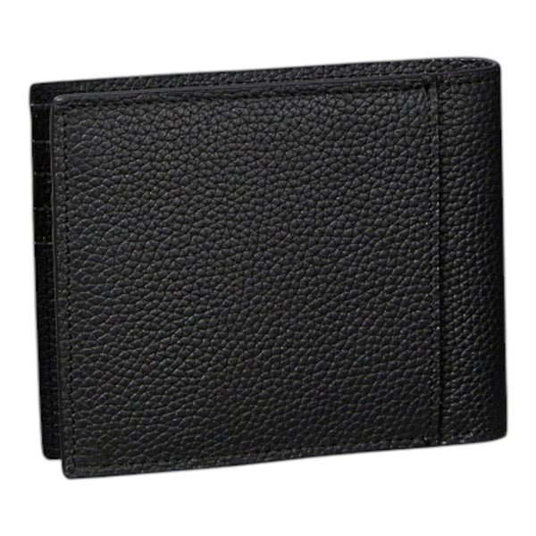 Portafogli Uomo Calvin Klein - Portafoglio a libro con logo stampato in lamina - Nero