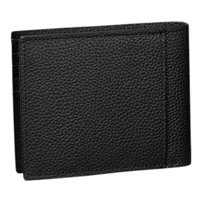 Portafogli Uomo Calvin Klein - Portafoglio a libro con logo stampato in lamina - Nero