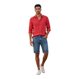 Camicie casual Uomo MASTRICAMICIAI - Camicia Jean Lino - Rosso