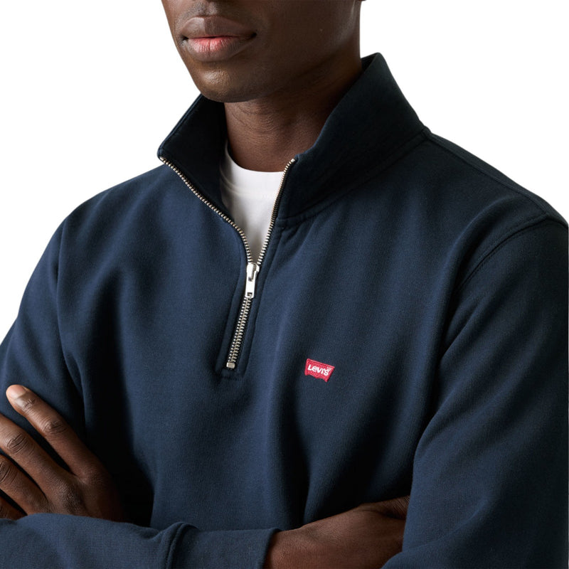Felpe senza cappuccio Uomo Levi's - Original Hm 1/4 Zip Navy Blazer - Blu