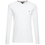 T-shirt Uomo Tommy Hilfiger - Stretch Slim Fit Long Sleeve Tee - Bianco