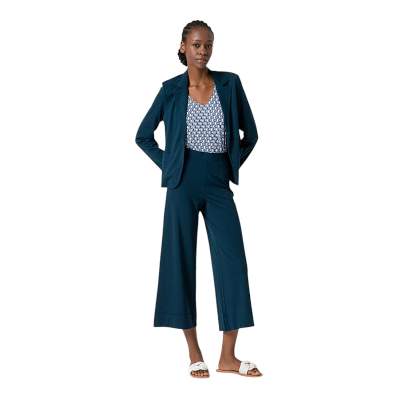 Pantaloni Donna Surkana - Pantalone dritto cropped - Petrolio