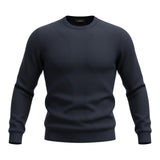 Maglioni Uomo Alpha Studio - Girocollo Intreccio Merinos Pesante - Blu