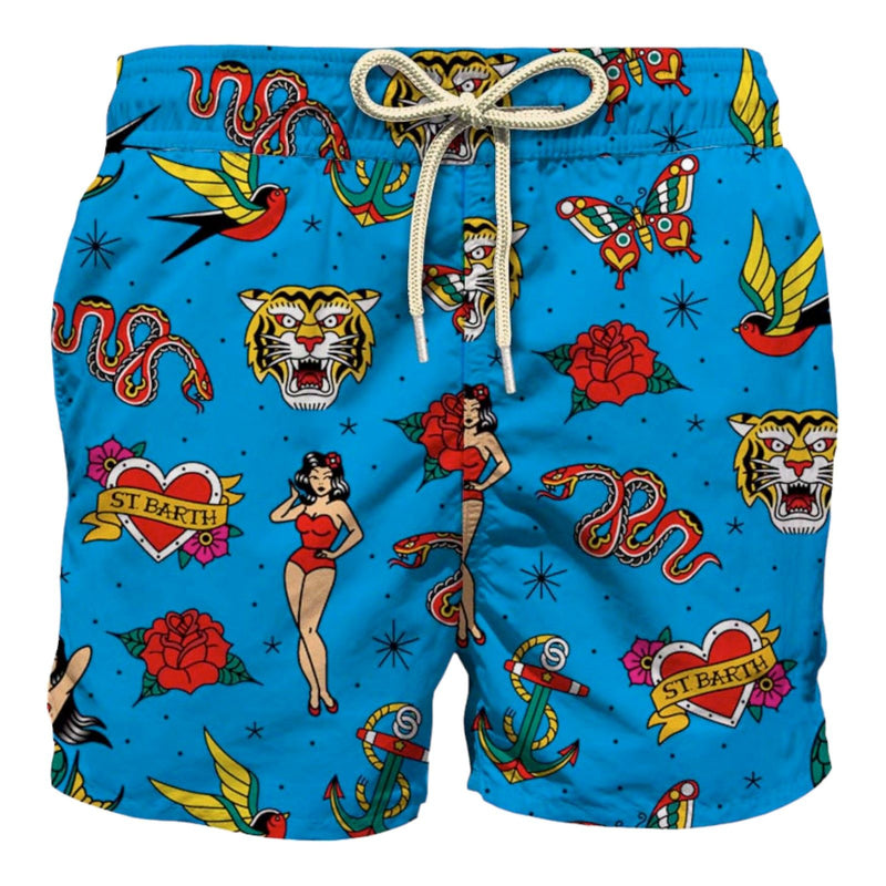 Pantaloncini e calzoncini Bambini Unisex Mc2 Saint Barth - Jean Lighting Ultralight Swim Short - Multicolore