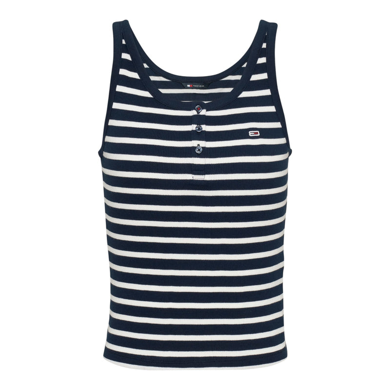 Canotte e top Donna Tommy Hilfiger - Tjw Slim Button Tank - Blu