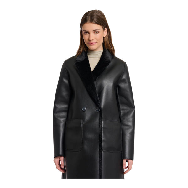 Cappotti Donna RINO & PELLE - Reversible double breasted coat - Nero