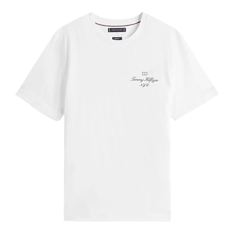 T-shirt Uomo Tommy Hilfiger - Outline Flag Script Tee - Bianco
