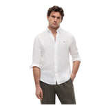 Camicie casual Uomo Tommy Hilfiger - Pigment Dyed Li Solid Rf Shirt - Bianco