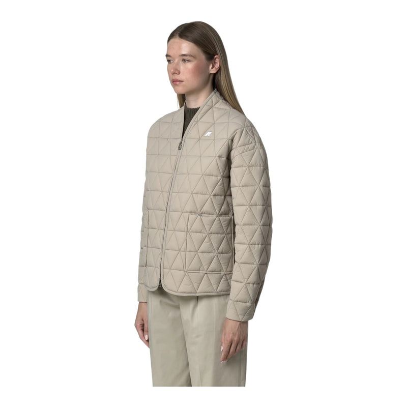 Giubbini Donna K-Way - Selime Diamond Quilted Warm Af - Beige