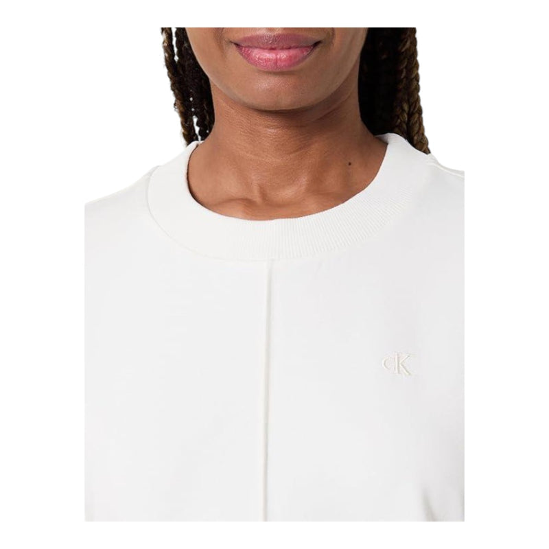 Vestiti casual Donna Calvin Klein - A- Punto Milano T Shirt Dress - Panna