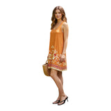 Vestiti casual Donna Twinset - Maxi Canotta Stampata - Arancione