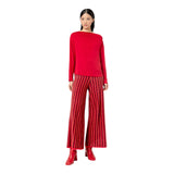 Maglie Donna Surkana - T-shirt con scollo a barca e spalla scesa - Rosso